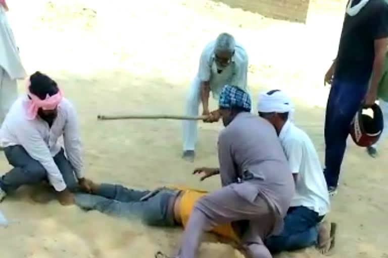 VIDEO VIRAL of brutally beating a young man in Hanumangarh