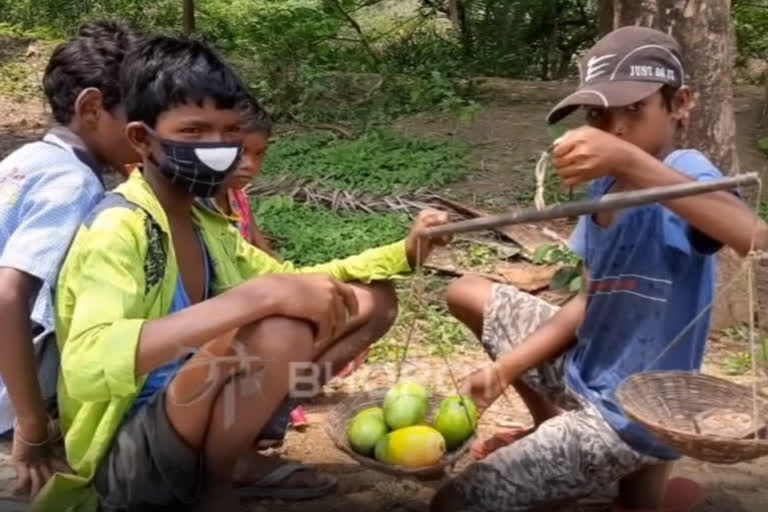 Kids forced to sell mangoes, Kids forced to sell mangoes to buy smart phones, Kids forced to sell mangoes to buy smart phones for online schooling, online school, online school news, ಮಾವಿನ ಹಣ್ಣು ಮಾರುತ್ತಿರುವ ಮಕ್ಕಳು, ಸ್ಮಾರ್ಟ್​ ಫೋನ್ ಖರೀದಿ​ಗಾಗಿ ಮಾವಿನಹಣ್ಣು ಮಾರುತ್ತಿರುವ ಮಕ್ಕಳು, ಆನ್​ಲೈನ್​ ಶಿಕ್ಷಣಕ್ಕೆ ಸ್ಮಾರ್ಟ್​ ಫೋನ್ ಖರೀದಿ​ಗಾಗಿ ಮಾವಿನಹಣ್ಣು ಮಾರುತ್ತಿರುವ ಮಕ್ಕಳು, ಆನ್​ಲೈನ್​ ಸ್ಕೂಲ್​, ಆನ್​ಲೈನ್​ ಶಾಲೆ ಸುದ್ದಿ,