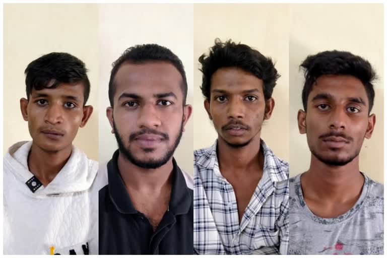 Detention of four robbers in Bangalore