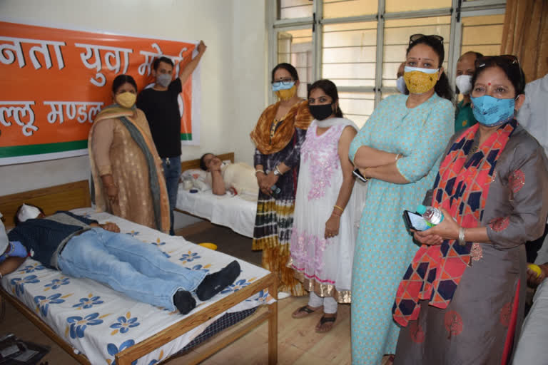 BJYM organized blood donation camp in Kullu