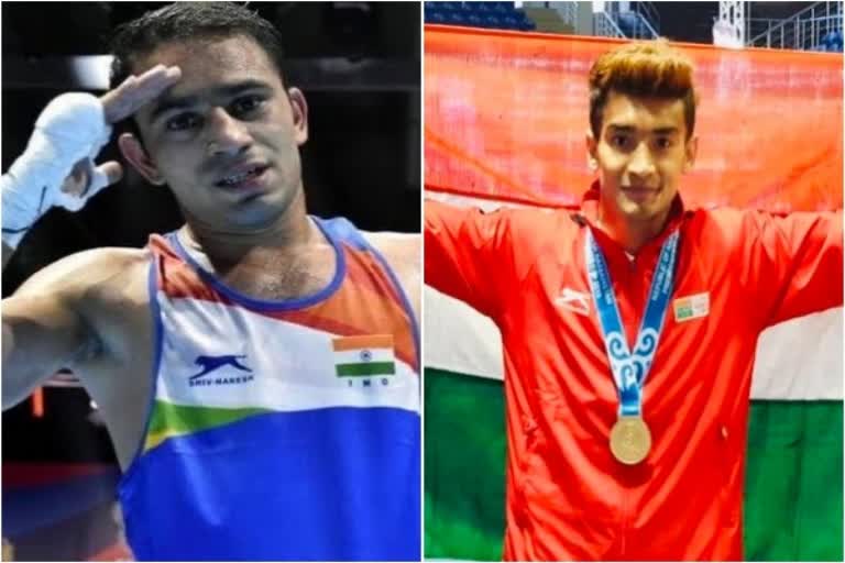 Asian Boxing C'ship: Amit Panghal, Shiva Thapa