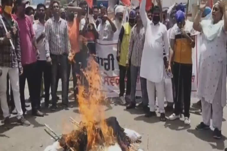 Protest: ਸਫ਼ਾਈ ਕਰਮਚਾਰੀਆਂ ਵੱਲੋਂ ਪੰਜਾਬ ਸਰਕਾਰ ਦੀ ਅਰਥੀ ਸਾੜ ਕੀਤਾ ਪ੍ਰਦਰਸ਼ਨ