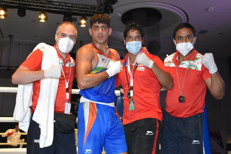 Sanjeet (91kg) defeated 5 time Asian Championships medallist and Rio Olympic silver medallist in the final of ASBC Asian Championships in Dubai on Monday