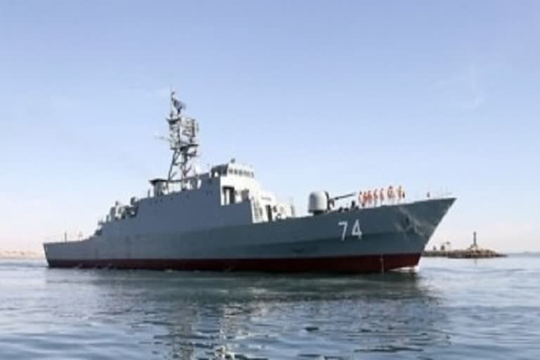 semiofficial-news-agencies-report-largest-vessel-in-the-iranian-navy-has-sunk-in-the-gulf-of-oman-after-fire-broke-out