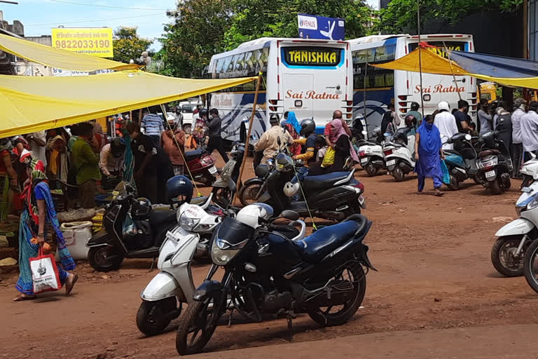 Crowds of citizens in the market for shopping as there will be strict lockdown