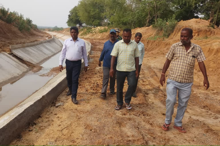 inspected of demolished irrigation canal in chaibasa