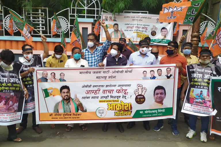 BJP OBC Morcha's 'Akrosh Andolan' for OBC reservation in Pune