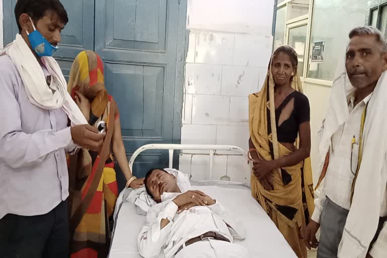 sarpanch husband was beaten up