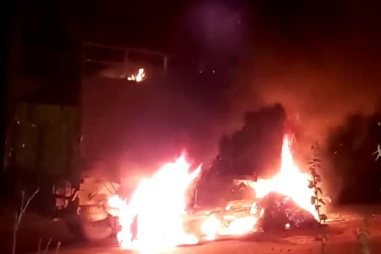 Lorry Fire Accident In Ambur