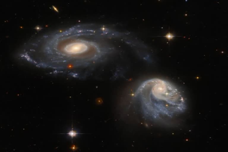 NASA's Hubble captures spectacular pair of interacting galaxies