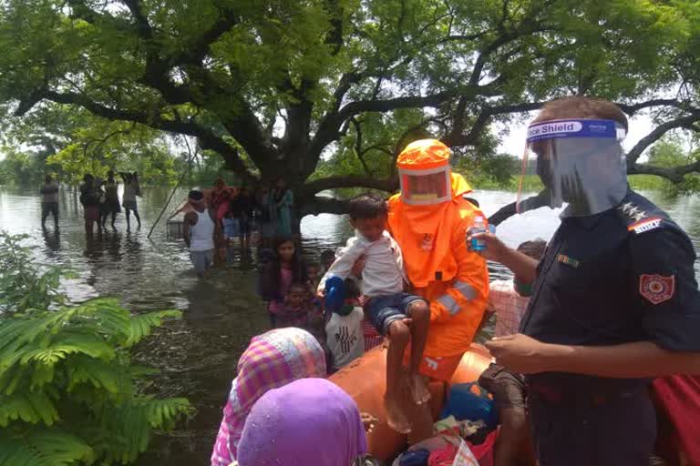 NDRF team in flood affected area