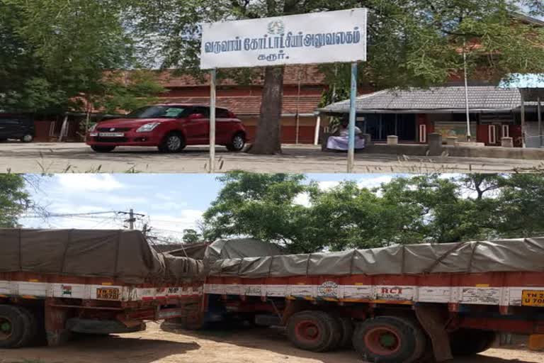 Sand trucks were seized in Karur