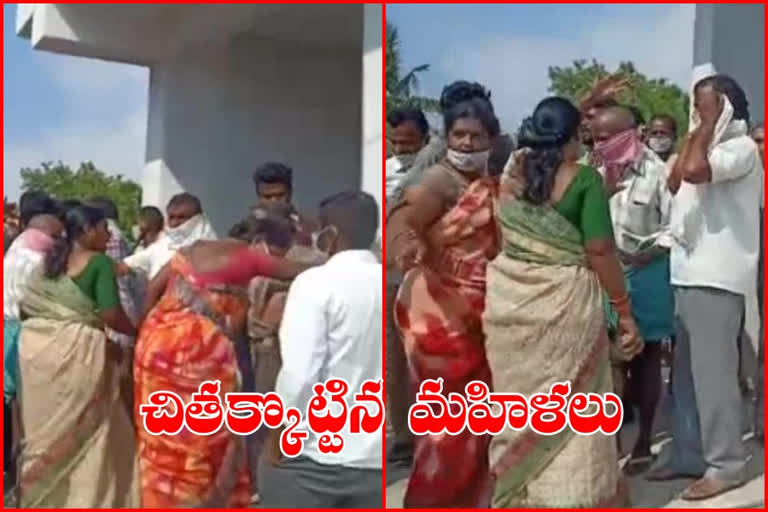 women attack sarpanch husband