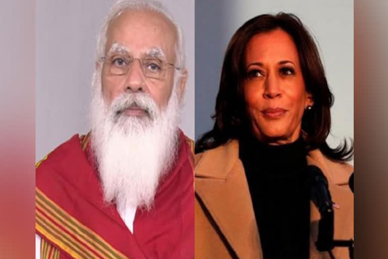 Kamala Harris discuss US strategy for global vaccine sharing  Quad vaccine initiative  PM Modi, Kamala Harris discuss US strategy for global vaccine sharing  PM Modi, Kamala Harris discuss US strategy for global vaccine sharing, Quad vaccine initiative  ഇന്ത്യയ്ക്ക് വാക്‌സിന്‍ നല്‍കുമെന്ന് കമല ഹാരിസ്  നന്ദിയറിയിച്ച് പ്രധാനമന്ത്രി  പ്രധാനമന്ത്രി നരേന്ദ്ര മോദിയെ ഫോണില്‍ വിളിച്ച് യു.എസ് വൈസ് പ്രസിഡന്‍റ് കമല ഹാരിസ്  US Vice President Kamala Harris calls Prime Minister Narendra Modi  പ്രധാനമന്ത്രി നരേന്ദ്ര മോദി  Prime Minister Narendra Modi  യു.എസ് വൈസ് പ്രസിഡന്‍റ് കമല ഹാരിസ്  U.S. Vice President Kamala Harris  ഫോണിലൂടെ വിളിച്ചാണ് പ്രധാനമന്ത്രിയെ അമേരിക്കന്‍ വൈസ് പ്രസിഡന്‍റ് ഇക്കാര്യം അറിയിച്ചത്.