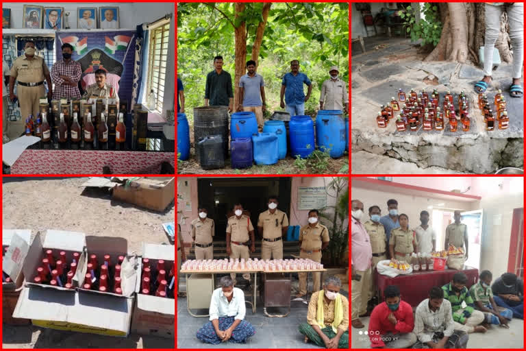 people arrested for making illegal transport of liquor all over the state