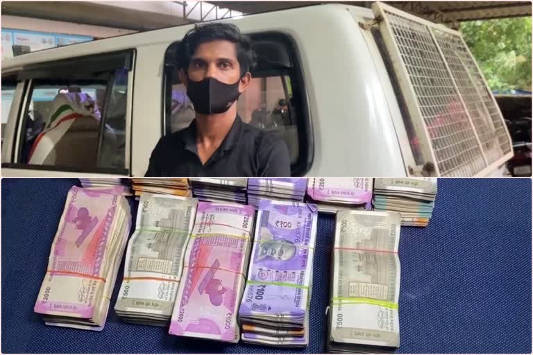 വളാഞ്ചേരി  കുഴൽപ്പണം  പൊലീസ്  arrested in Valancherry with undocumented Rs 13 lakh  Valancherry  arrest  ലോക്ക്ഡൗൺ  BLACK MONEY