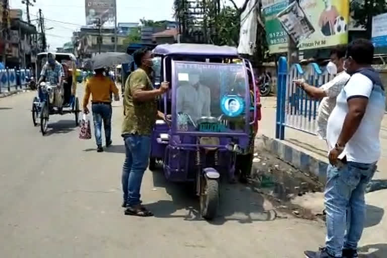 41 autos and Totos were detained for violating covid rule in baruipur south 24 pargana