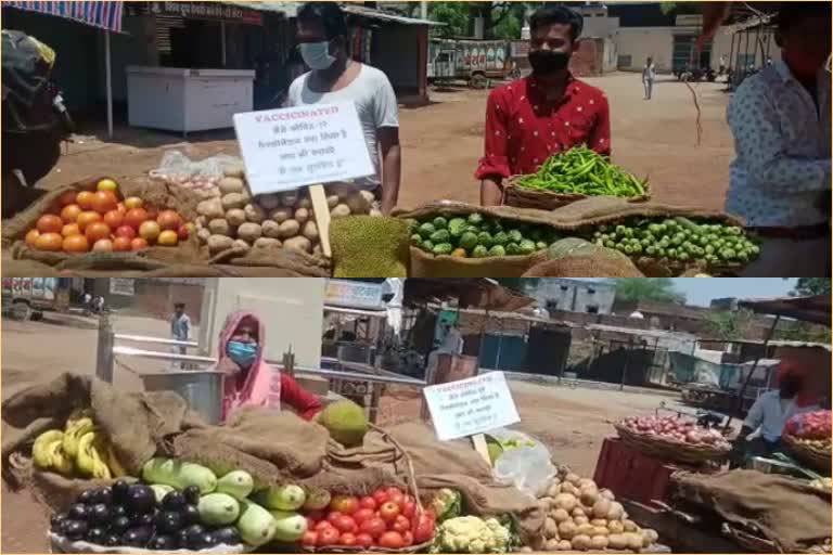 Initiative of fruit and vegetable vendors to get vaccination