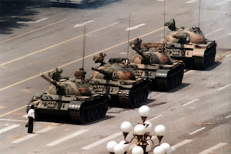 Tank man, file photo