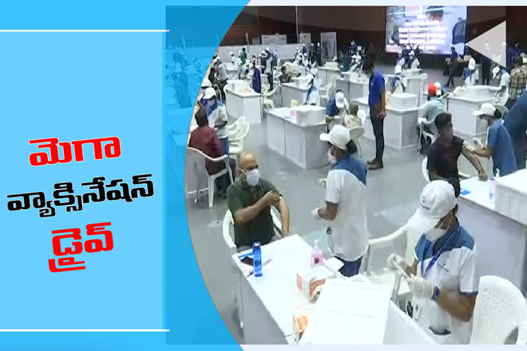 mega vaccination drive at hyderabad