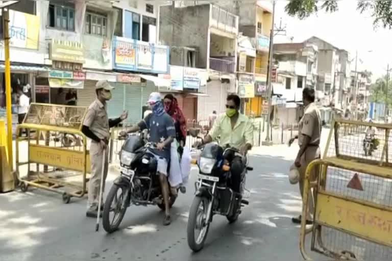 Challan of people in Banswara, Action on violation of Corona guidelines