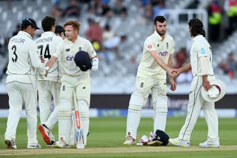 First England-New Zealand Test ends in a draw