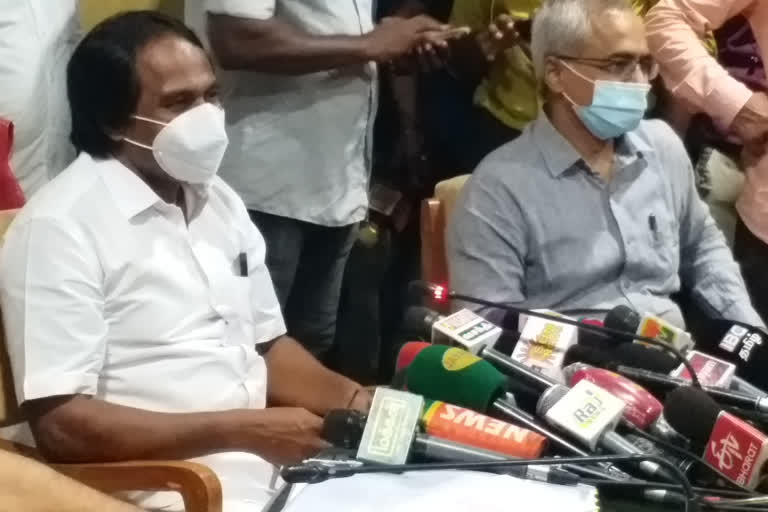 minister mano thangaraj addressing press