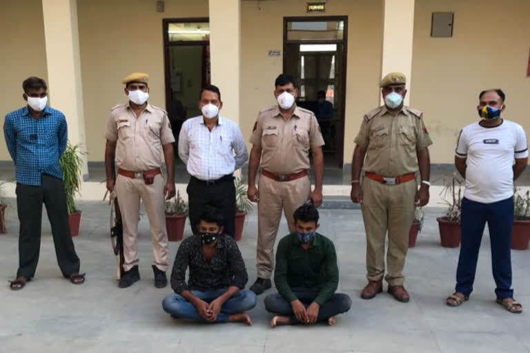 Two arrested for smuggling doda sawdust in pickup, डोडा चूरा तस्करी करते दो गिरफ्तार