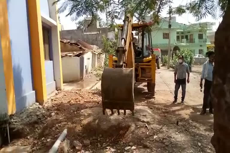 JCB broke the septic tank