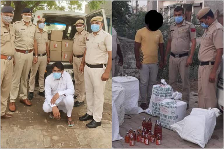 2 accused arrested in 2 different cases of illegal liquor smuggling in bhiwani