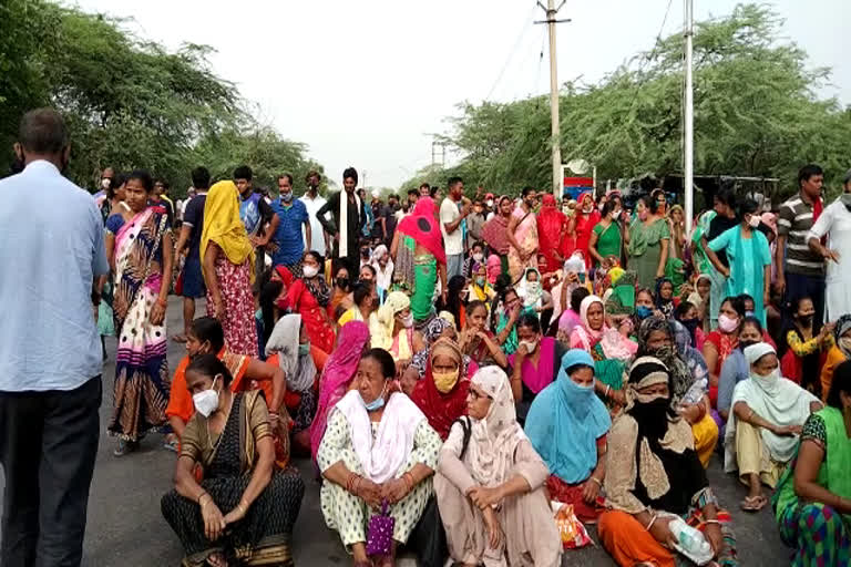 faridabad khori village people started protest against administration