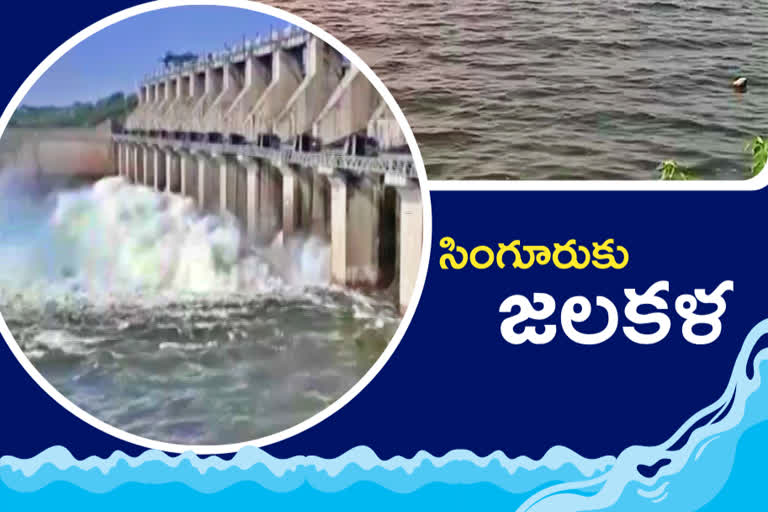 Water flow to Singur Reservoir in sangareddy district