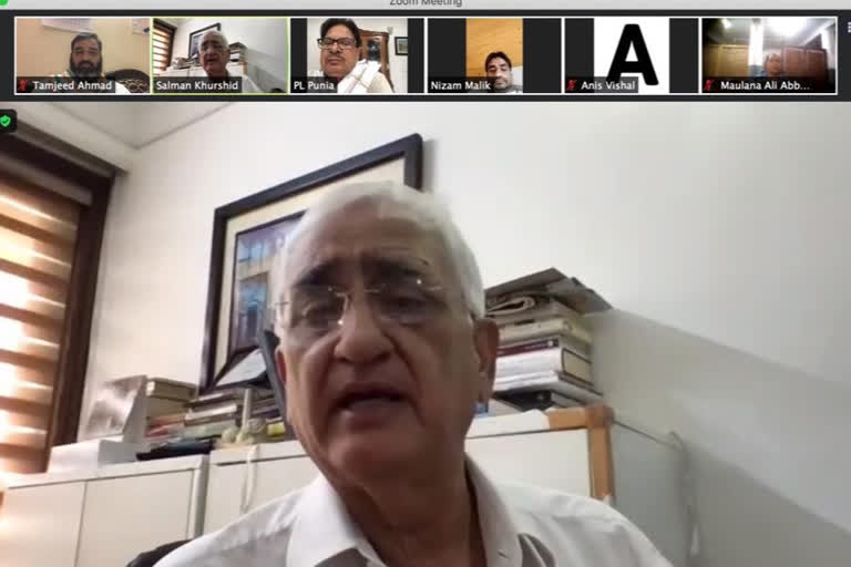 Salman Khurshid held a virtual meeting with the state's scholars