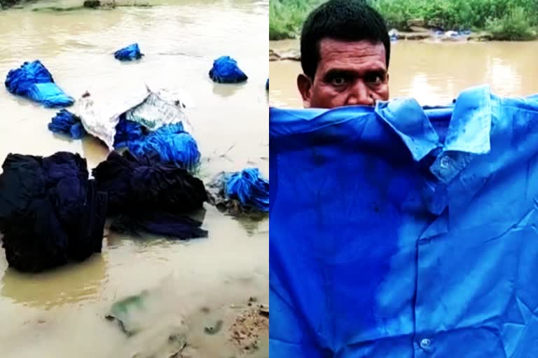 school Uniforms found in Naktikhar drain