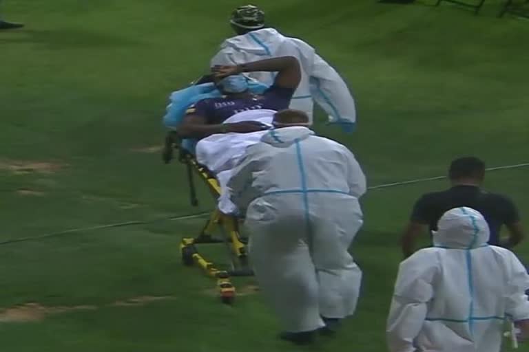 Andre Russell hit on helmet in PSL, taken to hospital