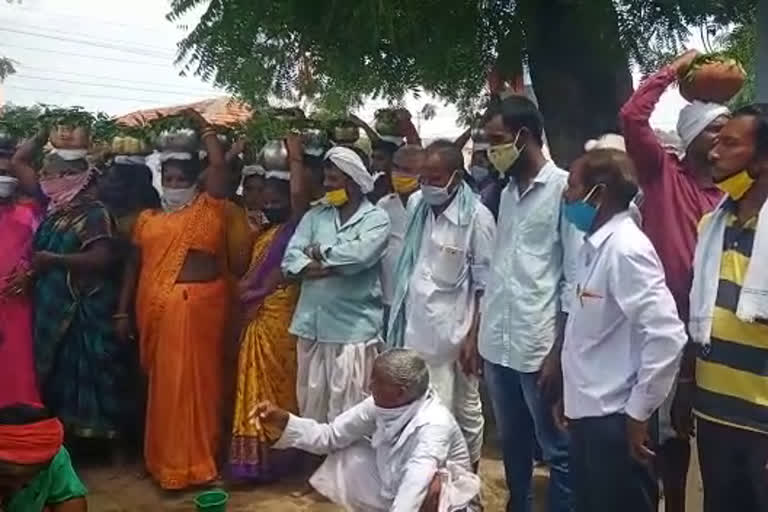 celebration of village deities with Godavari and Ganga waters in Balkonda, Nizamabad district