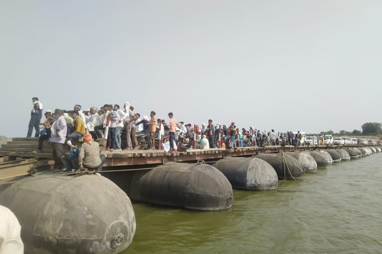 pantoon bridge sleepers removed due to storm