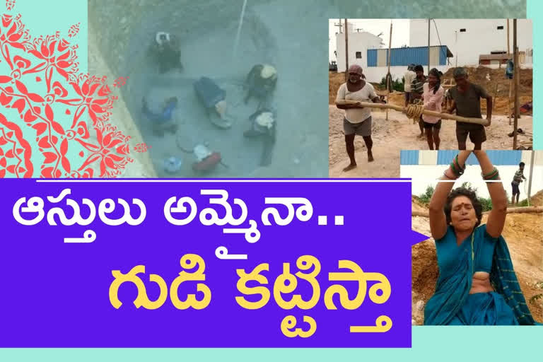 searching for goddess statues in purrevalasa vizianagaram