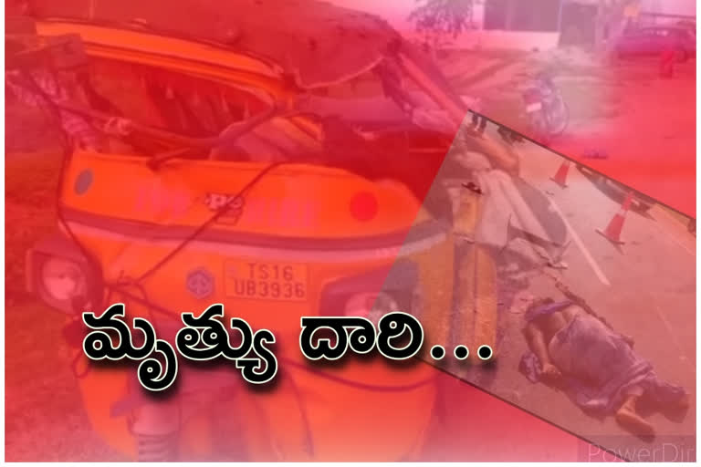 road accident at kamareddy district sadashiva nagar chowrastha