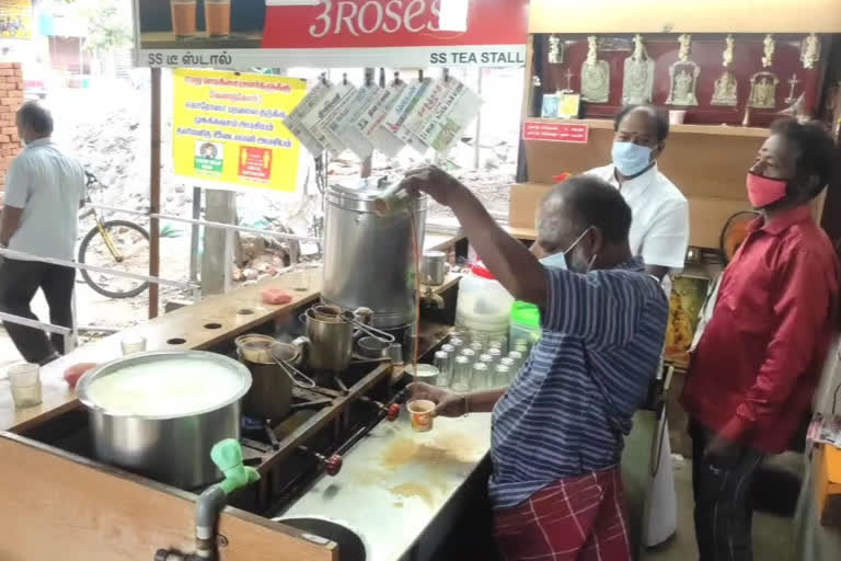 காஞ்சிபுரம்  பார்சல் மட்டுமே அனுமதி  வெறிச்சோடியே டீ கடைகள்  tea shops were deserted because of only allowed for parcel  tea shops  kancheepuram news  kancheepuram latest news