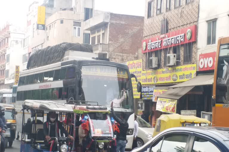 petrol and diesel in jaipur, Private bus operators protest