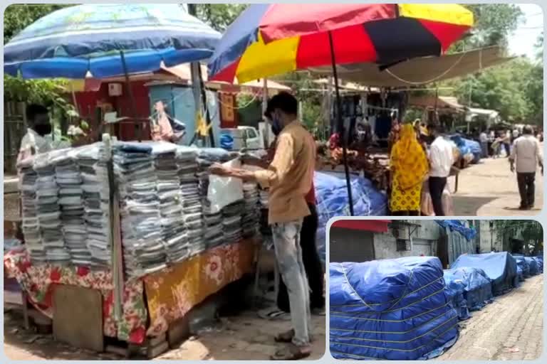 street shopkeepers open shops in sarojini nagar delhi market