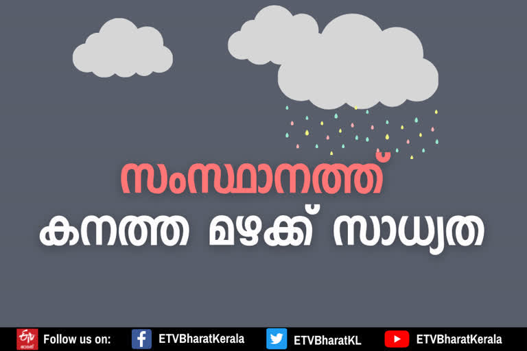 kerala rain  orange alert in kerala  kerala rain news  കേരള മഴ വാർത്ത  കേരളത്തിൽ ഓറഞ്ച് അലർട്ട്  മഴ മുന്നറിയിപ്പ്