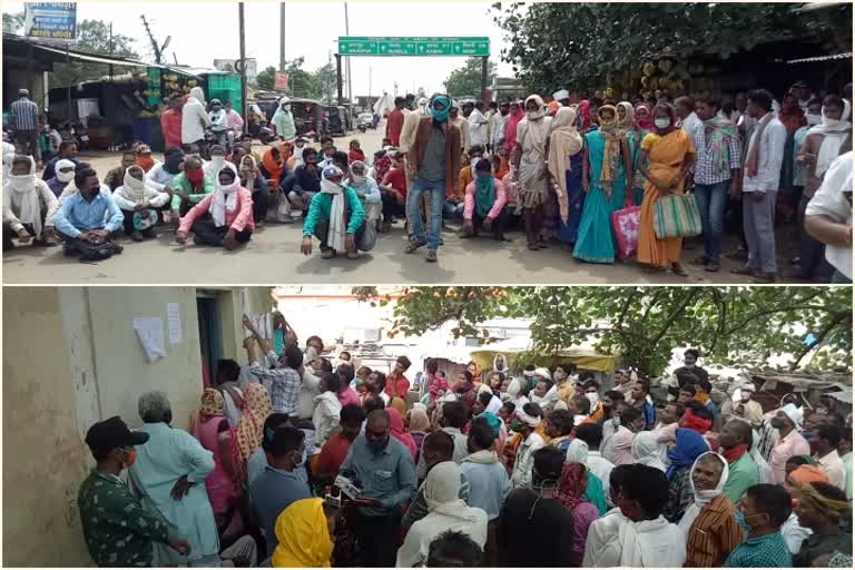 400 farmers blocked road