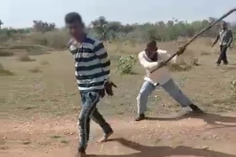 youth beating in Chittorgarh, video of youth beating