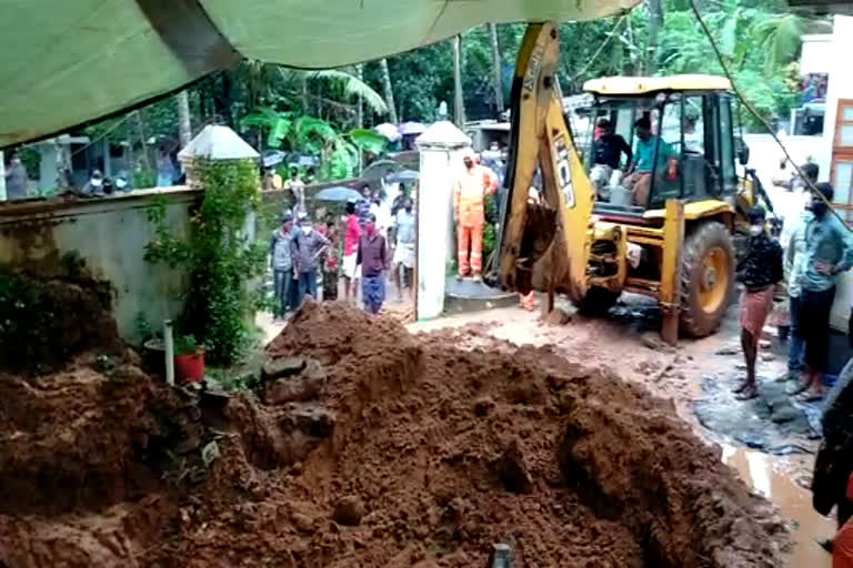 കിണര്‍ ഇടിഞ്ഞു വാര്‍ത്ത  രക്ഷാ പ്രവര്‍ത്തനം തുടരുന്നു വാര്‍ത്ത  well collapsed news  rescue operation continues news