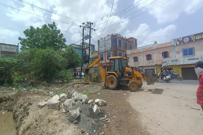 बांसवाड़ा में सड़क निर्माण, road construction in banswara