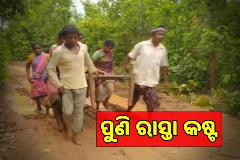 patient carried on cot in anugul