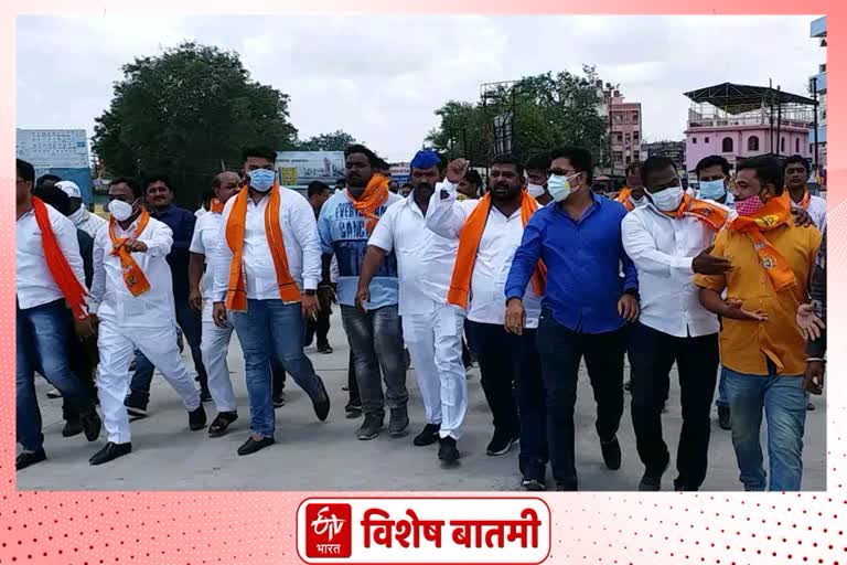 shivsena inauguratedbridge built by BJP in Jalna