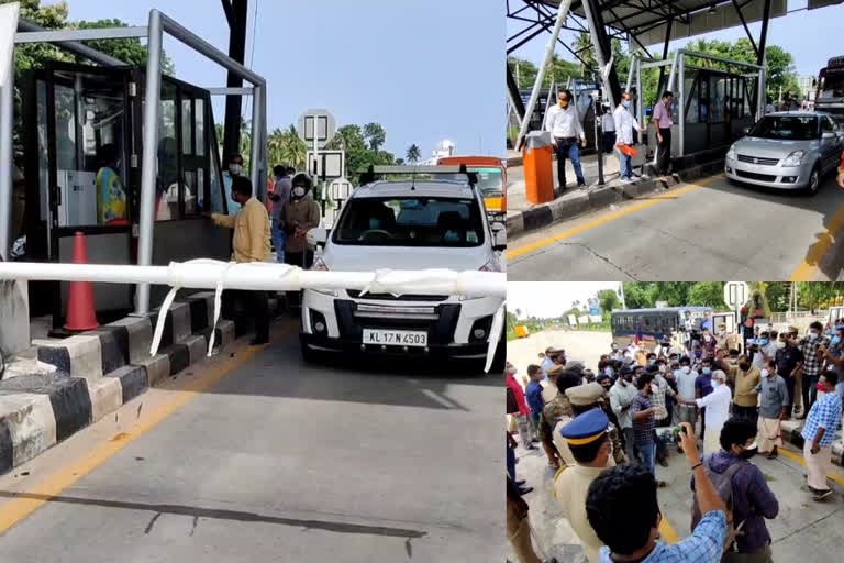 Toll collection at Kollam bypass youth organizations in protest  കൊല്ലം ബൈപ്പാസില്‍ ടോള്‍ പിരിവ് ആരംഭിച്ചു, പ്രതിഷേധിച്ച് യുവജന സംഘടനകള്‍  കൊല്ലം ബൈപ്പാസില്‍ ടോള്‍ പിരിവ് ആരംഭിച്ചു  Toll collection at Kollam bypass  Toll collection at Kollam bypass news  Kollam bypass news  Kollam bypass related news  കൊല്ലം ബൈപ്പാസ് വാര്‍ത്തകള്‍  ടോള്‍ വാര്‍ത്തകള്‍